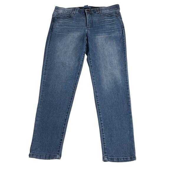 Democracy Womens Jeans Size 16 Ab Technology Skinny Mid Rise Stretch Blue Denim - Picture 1 of 12
